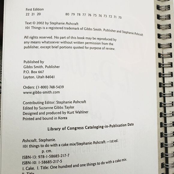 101 Things To Do with A Cake Mix by Stephanie Ashcraft Cookbook - Picture 9 of 16